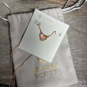 kendra scott aura necklace rose gold